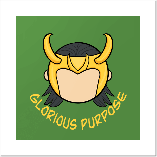 Loki Glorious Purpose Wall Art by Kale's Art